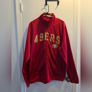 NFL Red and Gold 49ers Men's Jacket